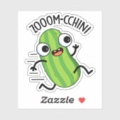 Zoom-cchini Funny Zucchini Pun Aufkleber (Blatt)