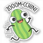 Zoom-cchini Funny Zucchini Pun Aufkleber (Vorderseite)