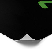 Zoom-cchini Funny Zucchini Pun Dark BG Poster (Ecke)