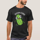 Zoom-cchini Funny Zucchini Pun Dark BG T-Shirt (Vorderseite)