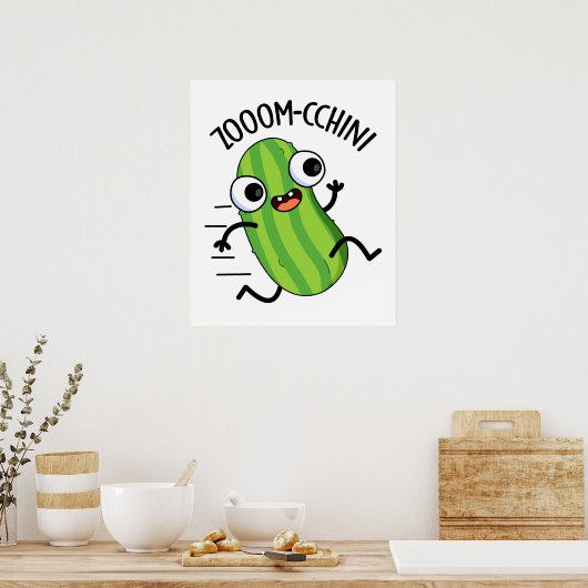 Zoom-cchini Funny Zucchini Pun Poster (Küche)