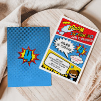 Zoom Comic Superhero 4. Geburtstagsfeier Einladung