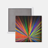 Zoom Farbe Boom Rainbow Multicolor Magnet (Vorderseite/Rückseite)