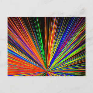 Zoom Farbe Boom Rainbow Multicolor Postkarte