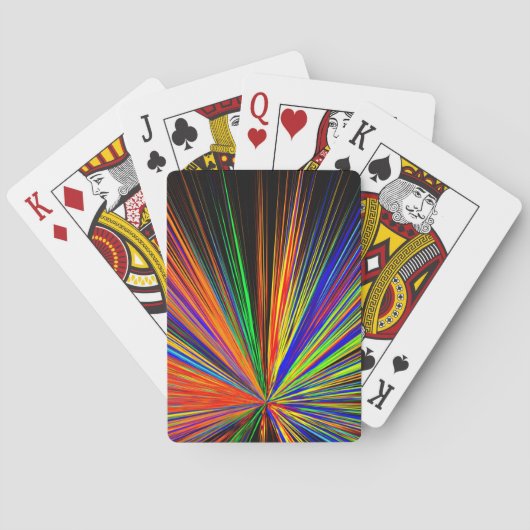 Zoom Farbe Boom Rainbow Multicolor Spielkarten (Rückseite)