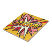 ZOOM Fun Retro Comic Pop Kunst, Dichtung und Musik Fliese (Seite)