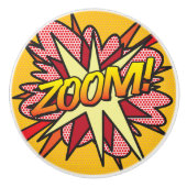 ZOOM Fun Retro Comic Pop Kunst, Dichtung und Musik Keramikknauf (Vorderseite)