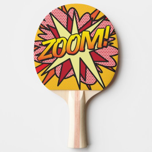ZOOM Funny Comic Book Smack Talk Cool modern Tischtennis Schläger (Vorderseite)