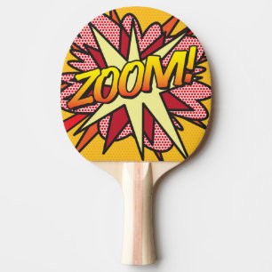 ZOOM Lustige Comic-Book-Sprüche Cool Modern Tischtennis Schläger