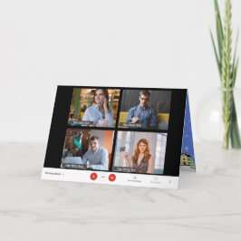 Zoom Meeting Funny Online Foto Weihnachtsfeiertag Karte