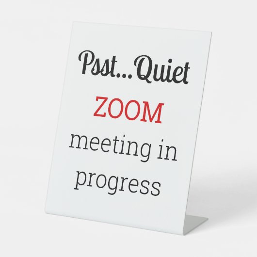 Zoom Meeting In Progress Sockelschild (Vorderseite)