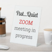 Zoom-Meeting läuft Sockelschild (In SItu)