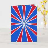 ZOOM! Rot weiß und blau Karte (Gelbe Blume)