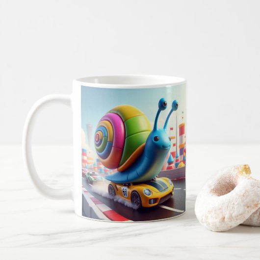 Zoom Snail Tasse - bei der Geschwindigkeit langsam (Mit Donut)