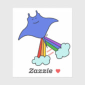 Zoom-Stachelrochen Aufkleber (Blatt)