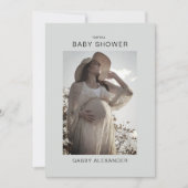 Zoom Virtual Baby Dusche Foto neutrale Einladung (Vorderseite)