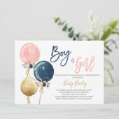 Zoom virtuelles Geschlecht zeigt Party auf Einladung (Stehend Vorderseite)