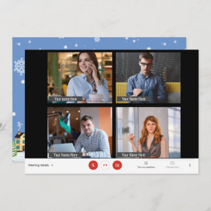 Zoom Weihnachts-Foto Weihnachtskarte Feiertagskarte