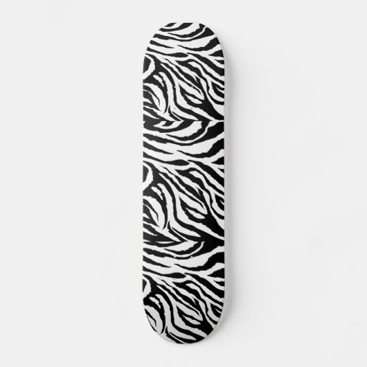 zoom_zebra_print, zoom_zebra_print, zoom_zebra_… skateboard (Vorderseite)