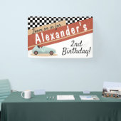 Zoom Zoom Retro Auto Thema Auto Racing Fanatic Nie Banner (Messe)