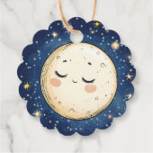 Zoom zum Mond Geschenkanhänger (Rückseite)