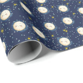 Zoom zum Mond Geschenkpapier (Rolleneckpunkt)