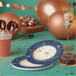 Zoom zum Mond Pappteller