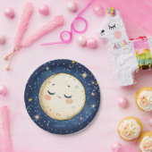 Zoom zum Mond Pappteller (Party)