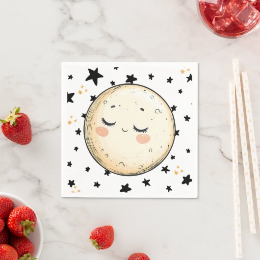 Zoom zum Mond Serviette (Beispiel)