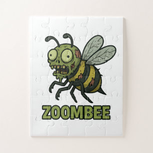 Zoombee - Funny Zombie Bee Cartoon Design Puzzle