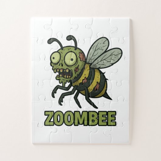 Zoombee - Funny Zombie Bee Cartoon Design Puzzle (Vertikal)