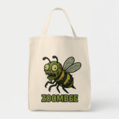 Zoombee - Funny Zombie Bee Cartoon Design Tragetasche (Vorne)