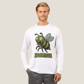Zoombee - Funny Zombie Bee Cartoon Design Tri-Blend Shirt (Vorderseite komplett)