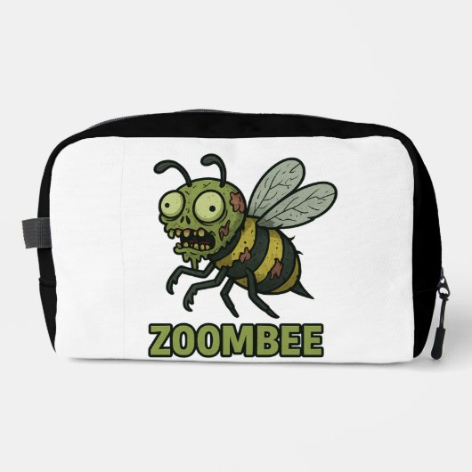 Zoombee - Funny Zombie Bee Cartoon Design Waschbeutel (Vorderseite)