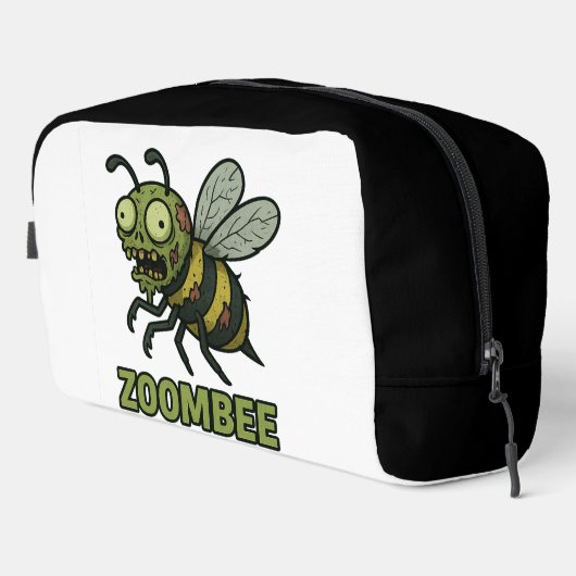 Zoombee - Funny Zombie Bee Cartoon Design Waschbeutel (Rechte Ecke)