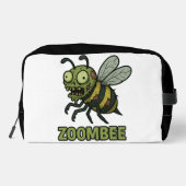 Zoombee - Funny Zombie Bee Cartoon Design Waschbeutel (Rückseite)