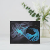 Zoomen eines DNA-Strangs in einem Chromosom Postkarte (Stehend Vorderseite)