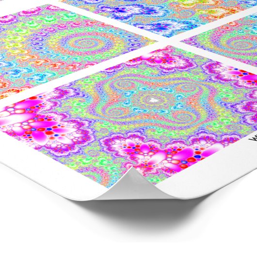 Zoomen in ein Newton-Fraktal Poster (Ecke)