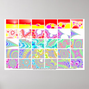 Zoomen in ein Newton-Fraktal Poster