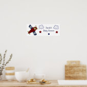 Zoomen Sie das Flugzeug-Poster/Banner heran Poster (Küche)