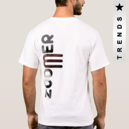 ZOOMER Back Print T - Shirt Trend Abstrakt Power