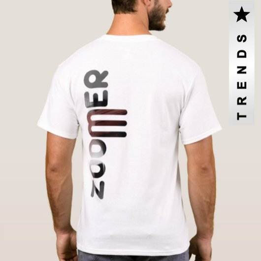 ZOOMER Back Print T - Shirt Trend Abstrakt Power