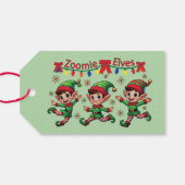 Zoomie Elves Weihnachten Geschenkanhänger (Rückseite Horizontal)