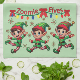 Zoomie Elves Weihnachten Geschirrtuch