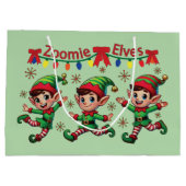 Zoomie Elves Weihnachten Große Geschenktüte (Rückseite)