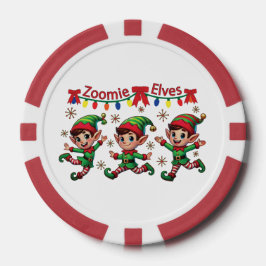 Zoomie Elves Weihnachten Pokerchips