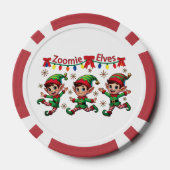Zoomie Elves Weihnachten Pokerchips (Rückseite)