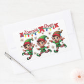 Zoomie Elves Weihnachten Rechteckiger Aufkleber (Umschlag)