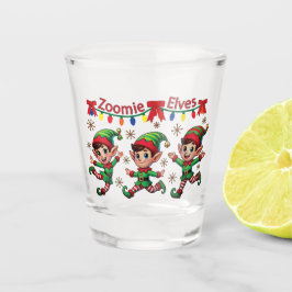 Zoomie Elves Weihnachten Schnapsglas