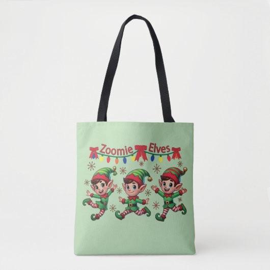 Zoomie Elves Weihnachten Tasche (Vorderseite)